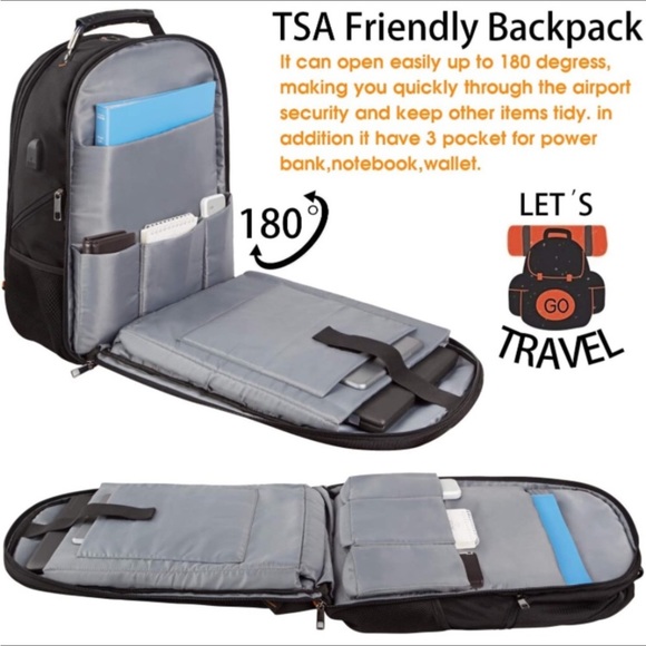 2 in 1 backpack easy tsa laptop backpack Rowledge Womens - Black/Gold/Azure Spot tablet sleeve that makes it easy to squeak through security 2-in-1 Detachable Carry On Rolling